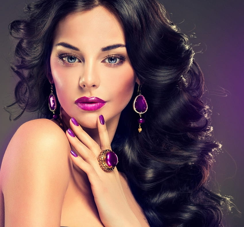 Purple-Haze, lady, model, graphy, beauty, Sonyazhuravetc HD wallpaper
