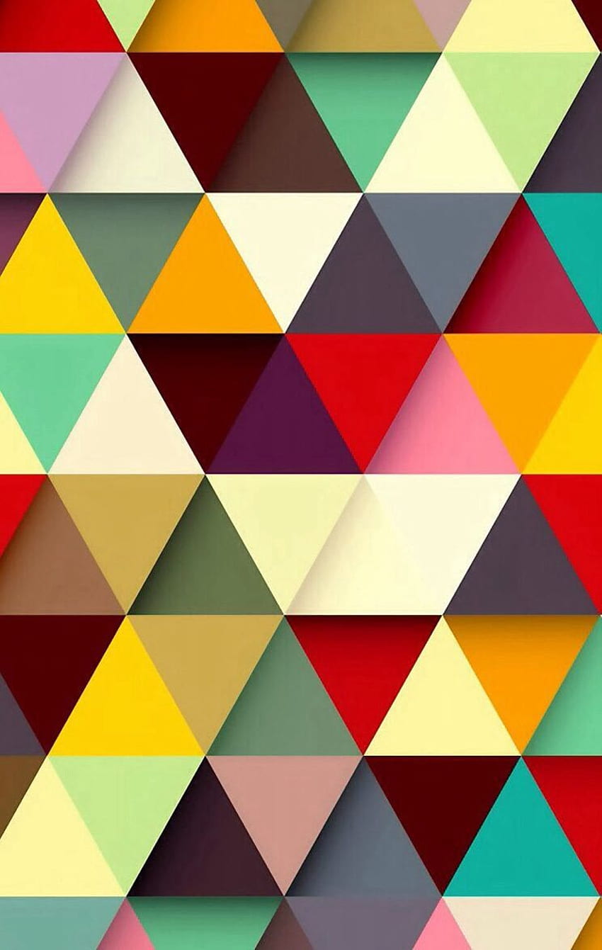 / Textura de triángulo / Textura de color / Patrón geométrico, Triángulos de colores fondo de pantalla del teléfono