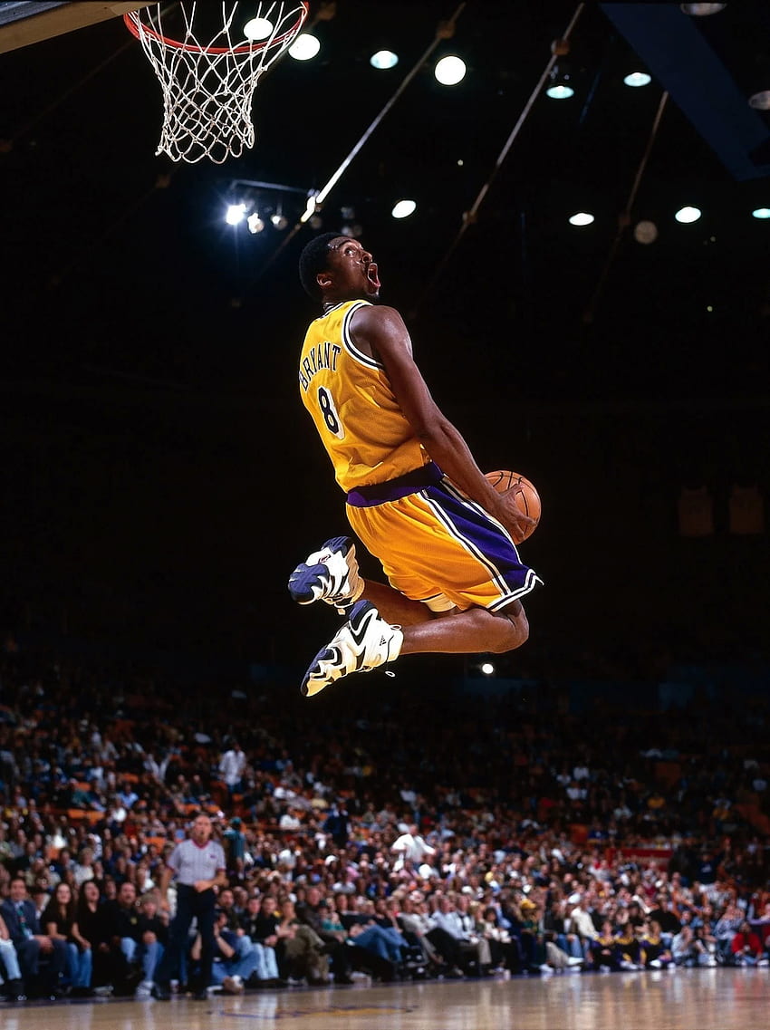 Wani w koszykówce. Kobe Bryant Dunk, NBA Tapeta na telefon HD