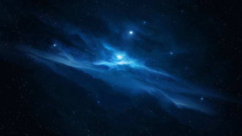 Lodowoniebieskie światło gwiazd [3456 x 1944] : Tapeta HD