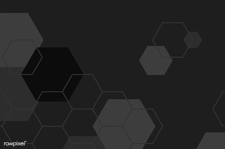 vecteur premium de motif géométrique hexagonal noir et gris. Fond de motif géométrique, motif de fond de vecteur, motif géométrique Fond d'écran HD
