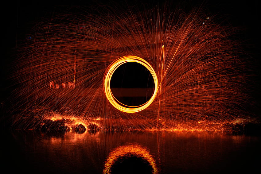 Abstract, Sparks, Traffic, Movement, Glow, Circle HD wallpaper