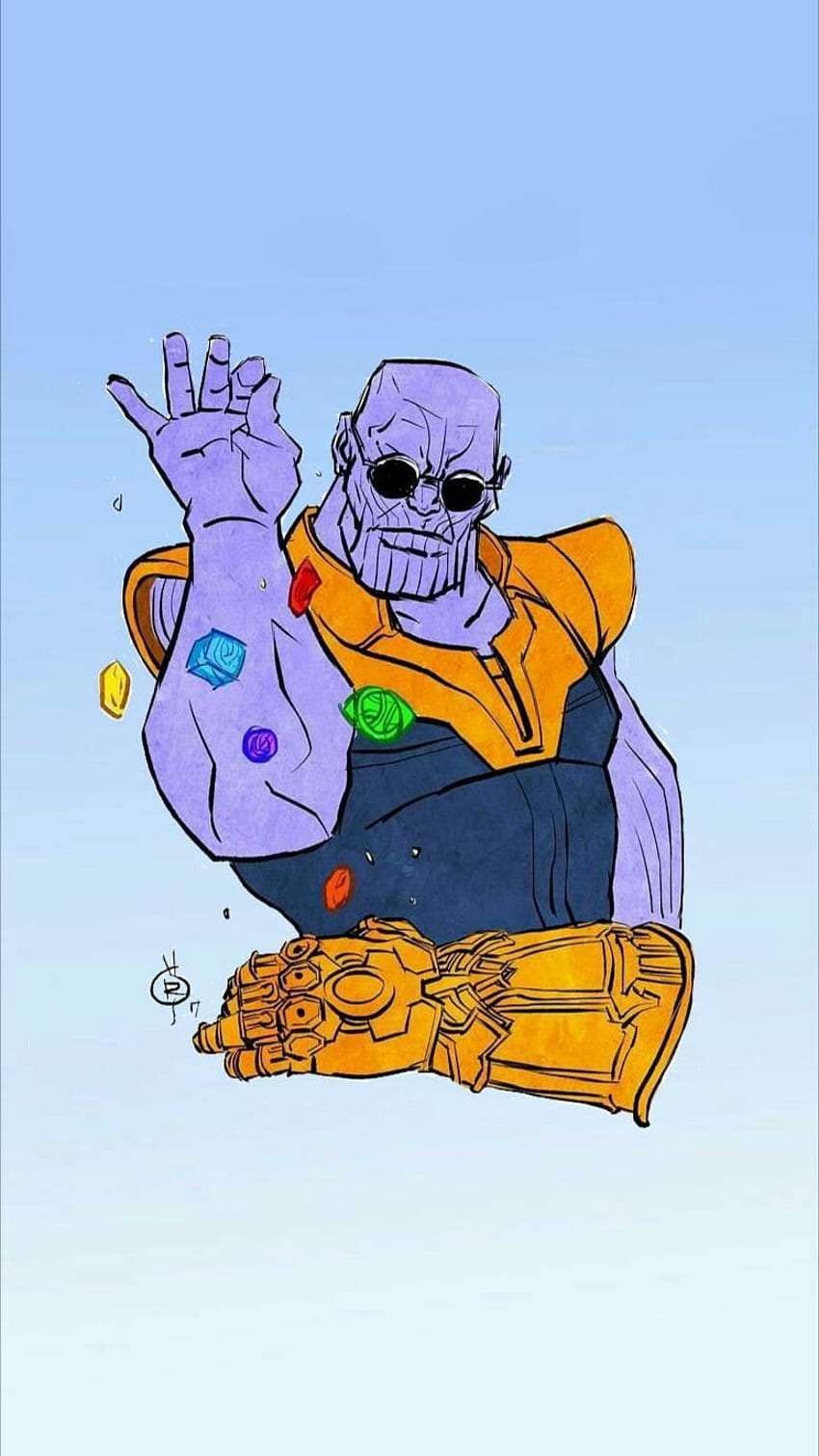 Thanos Salt Bae (not my artwork). Marvel comics , Marvel , Cartoon , Thanos Funny HD phone wallpaper