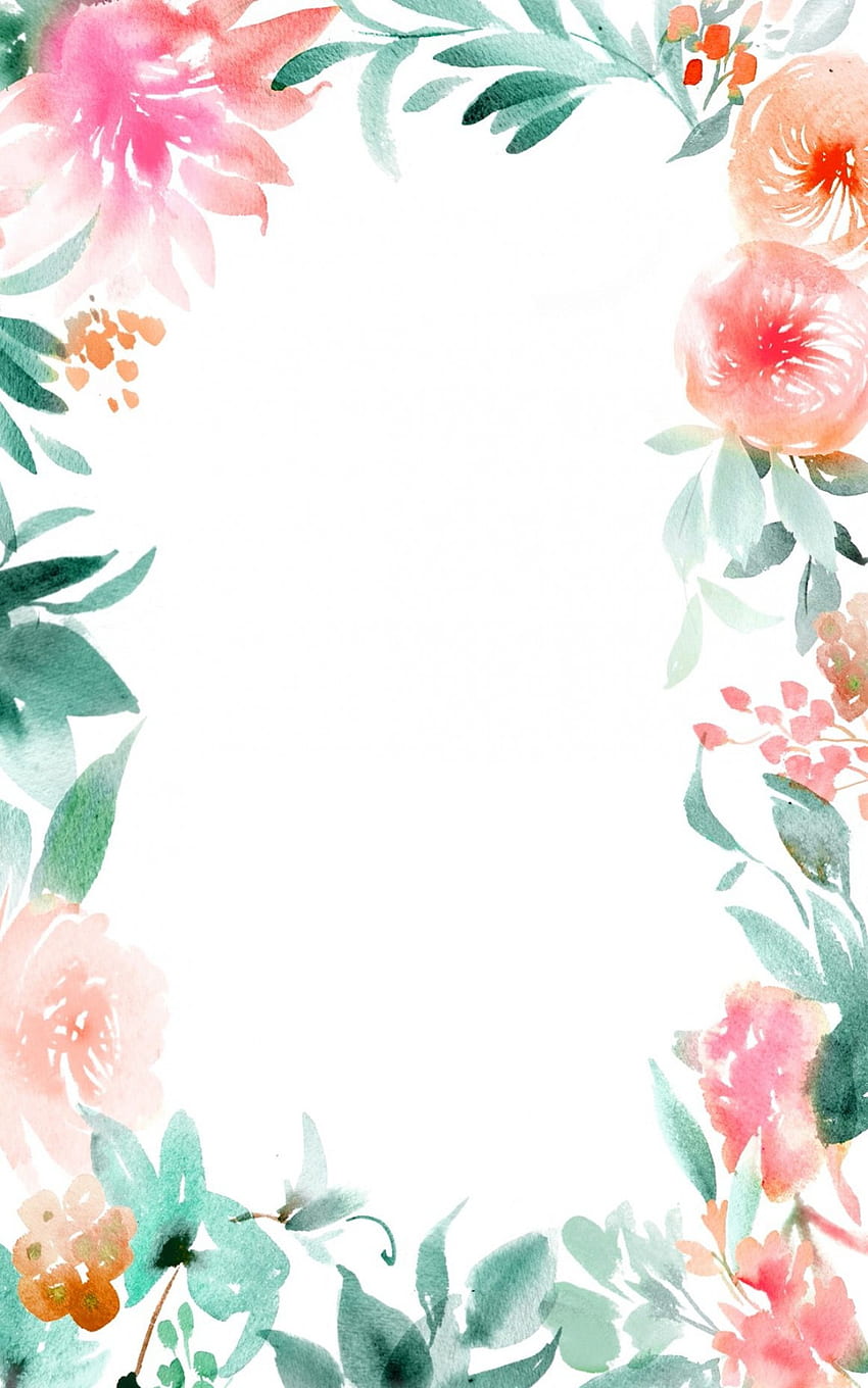 Bel Fiore - Grazioso Disegno Con Bordi Floreali - Sfondo del telefono HD