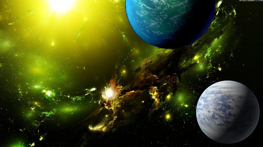 Exoplanetas, Ficção Científica, Espaço, Planetas, Lua papel de parede HD