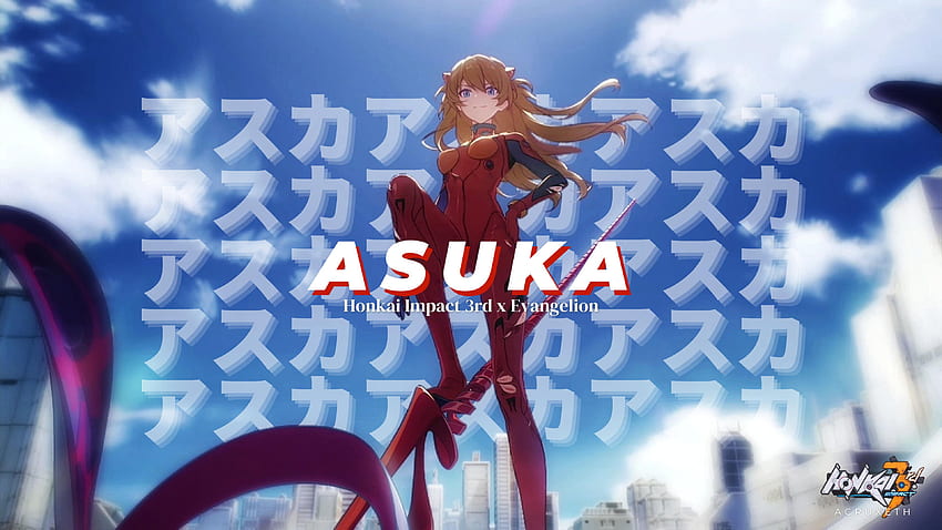 i made a of this beautiful shot of Asuka from the Honkai Impact 3rd x Evangelion collab event! what do you think? : evangelion HD wallpaper