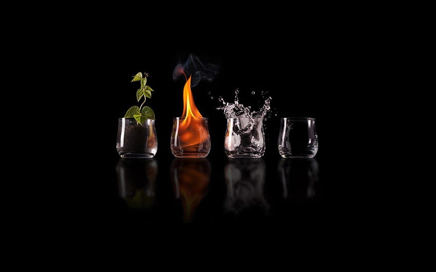 Bicchieri Quattro Elementi. Stock di bicchieri Four Elements Sfondo HD