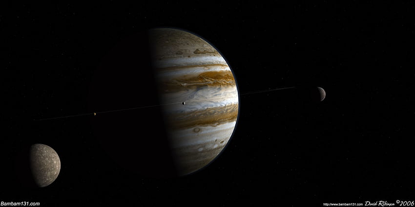 Solar Voyager: Bambam131 (Jupiter's rings!), Jupiter Moons HD wallpaper
