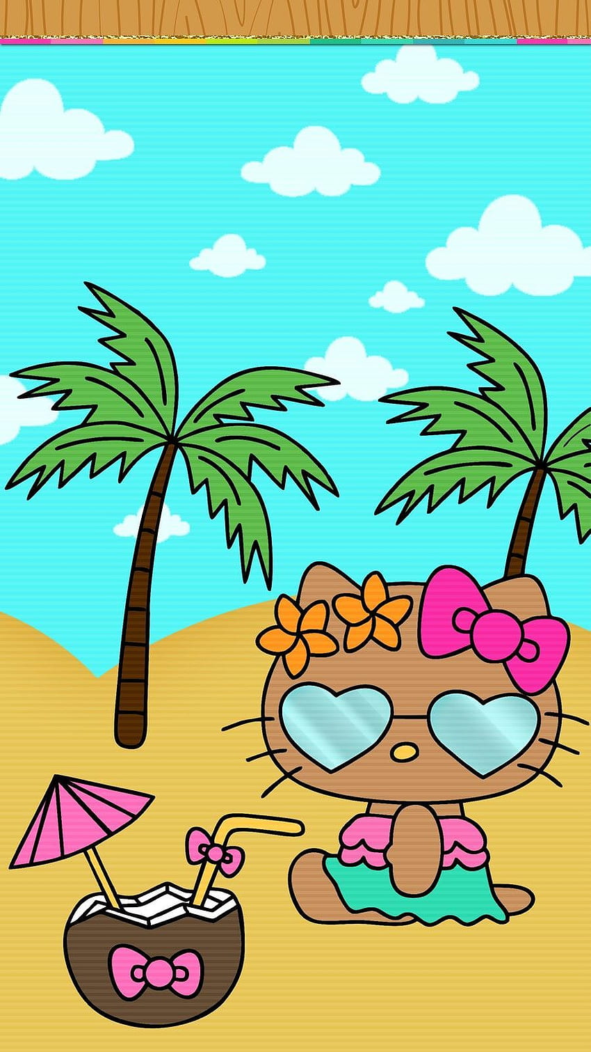 hello kitty summer desktop wallpaper