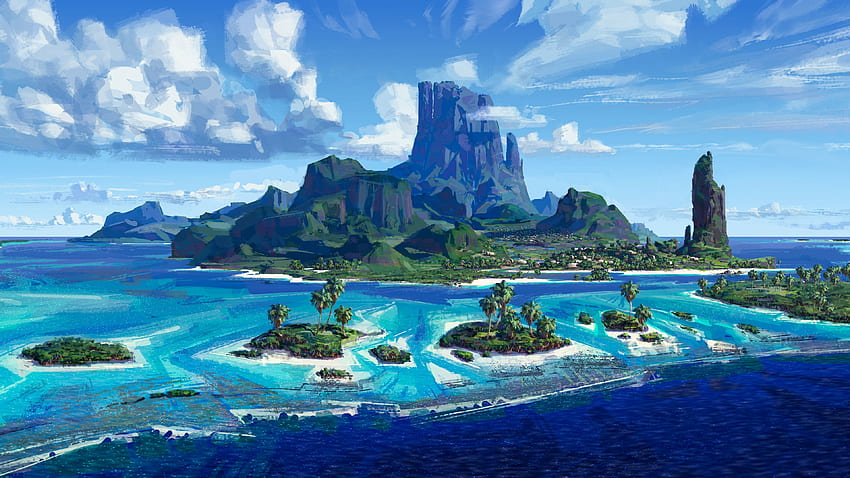 Moana Island, Artist, , , Background, and, Moana Maui HD wallpaper