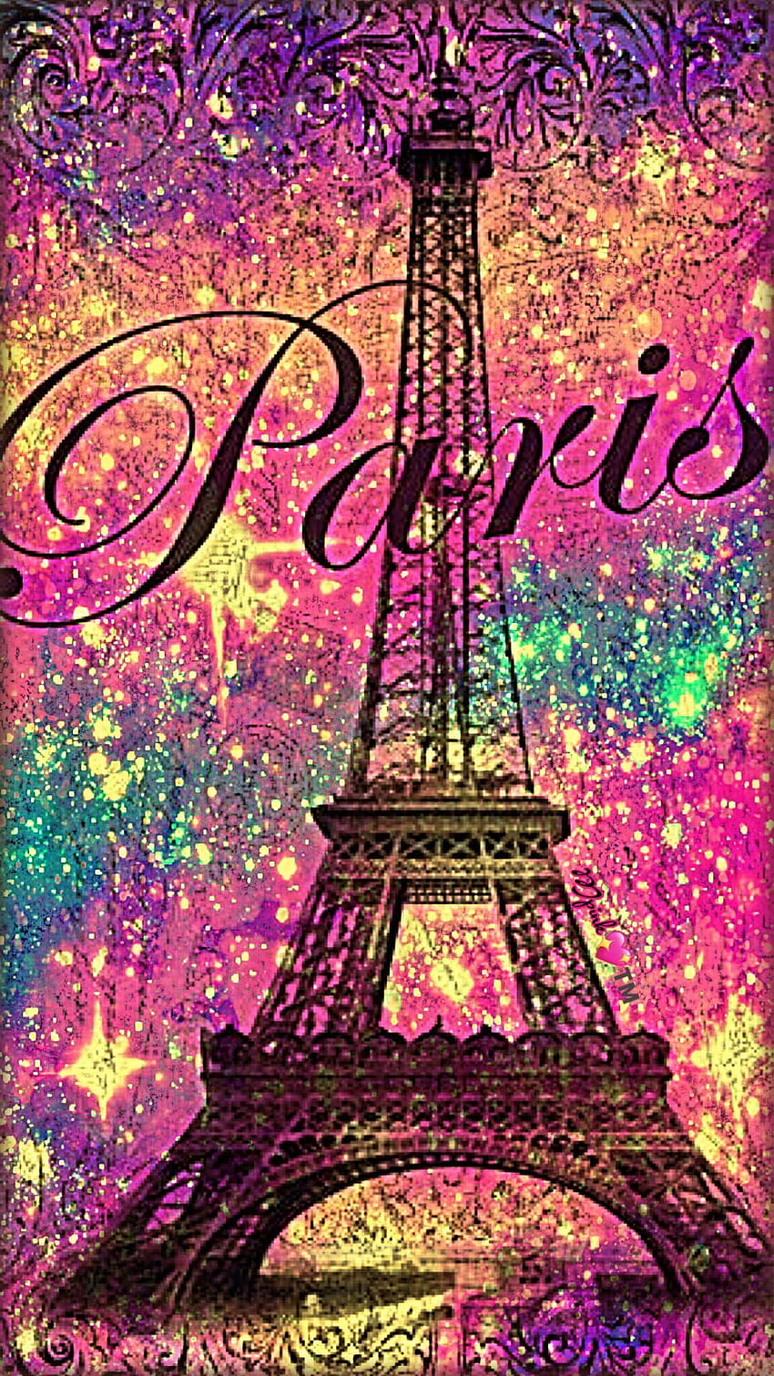 Vintage Paris Galaxy - Eiffel Tower Glitter Paris, Paris Love Cute HD phone wallpaper