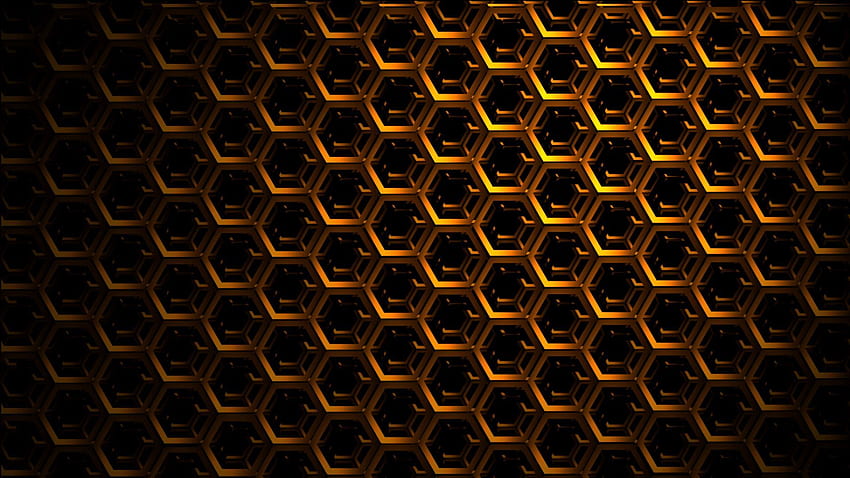 hexagons, mesh, dark, shadows full , tv, f, background HD wallpaper