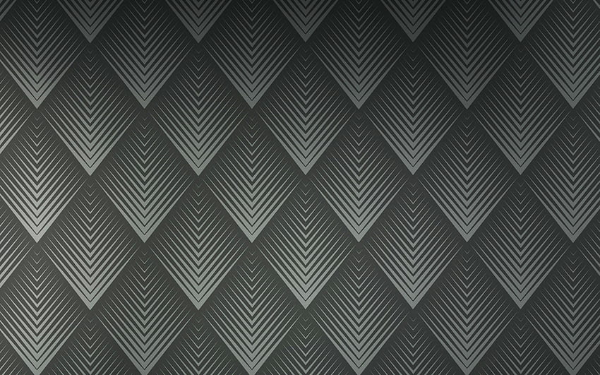 belah ketupat hitam, pola abstrak, pola belah ketupat, latar belakang abstrak abu-abu, kreatif, latar belakang dengan belah ketupat, tekstur abstrak, belah ketupat Wallpaper HD