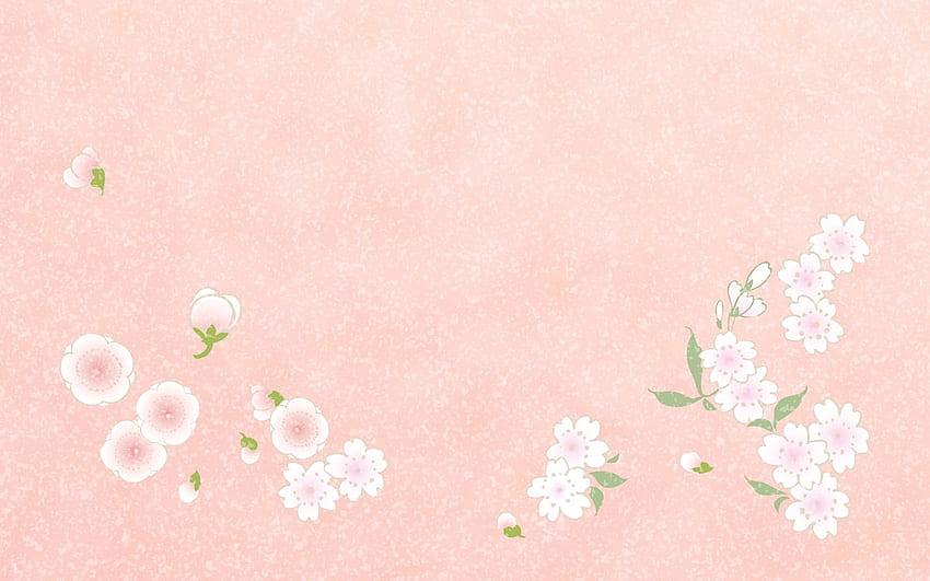 桃の花、桃の平野 高画質の壁紙