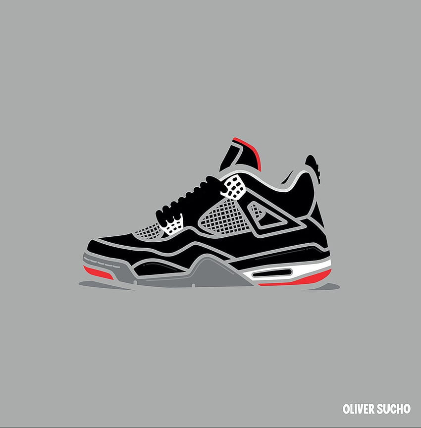 Air Jordan 4 Minimal Illustration Series. Sneakers HD phone wallpaper ...