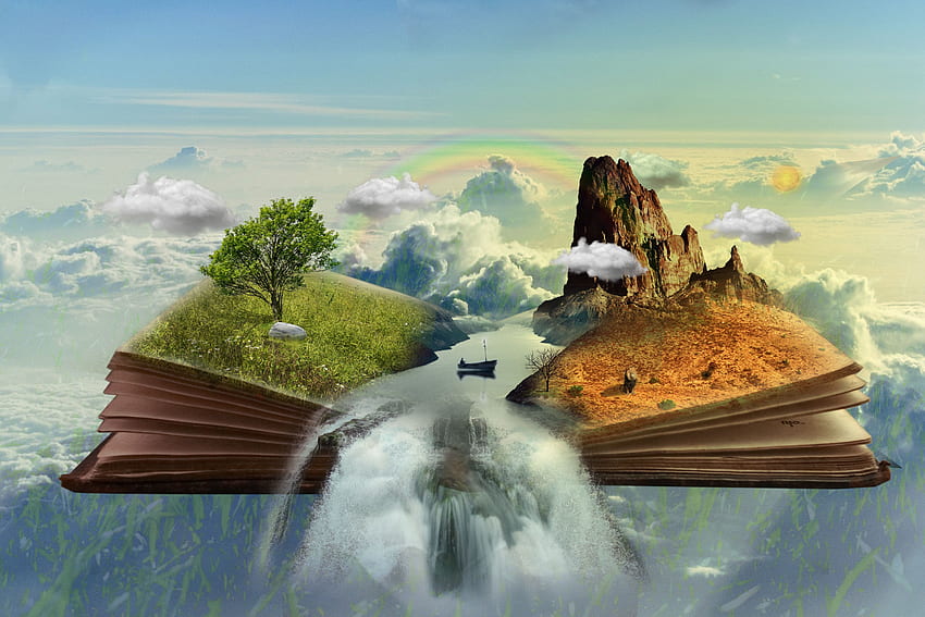 Phantasmagoria Crag Fantasy Waterfalls, 6000 X 4000 HD wallpaper