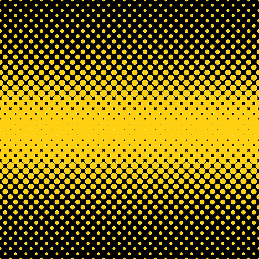 Points, circles, semitone, Yellow And Black HD phone wallpaper | Pxfuel