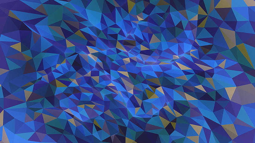 Metafísica Hampus Olsson Art Patrón de polígono azul oscuro fondo de pantalla