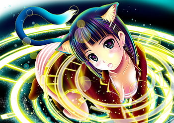 Neko Sachi, sachi, VR, cat girl, neko girl, Virtual reality, anime girl, sword art online, SAO, anime, online game, VRMMORPG HD wallpaper