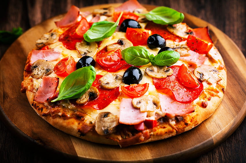 Pizza meal lunch dinner vegetables delicious scrumptious food italy ., Pizza Slice HD wallpaper