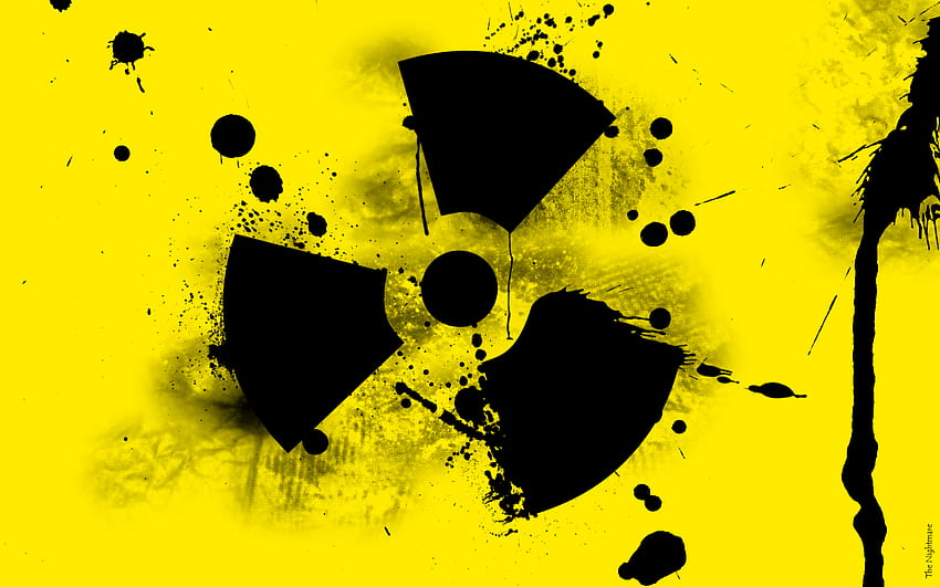 Símbolo radiactivo, símbolo de radiación fondo de pantalla