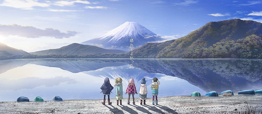 Yuru Camp Anime Board, Camp Lake HD-Hintergrundbild