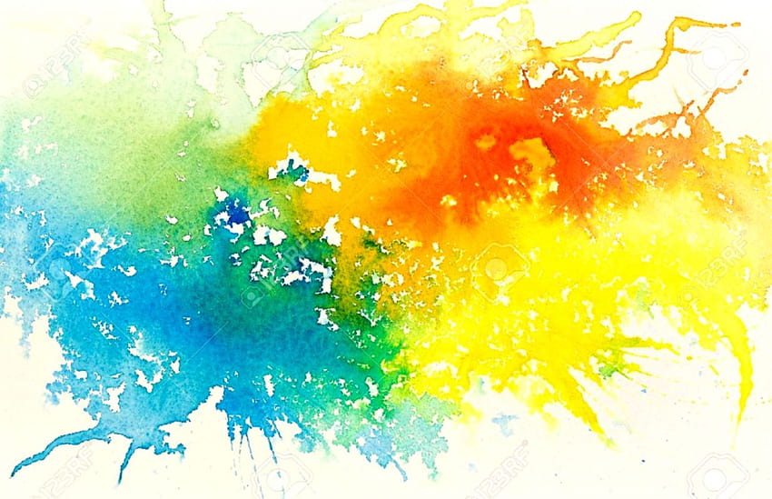 Abstrakte Splash-Farbe, buntes Aquarell HD-Hintergrundbild