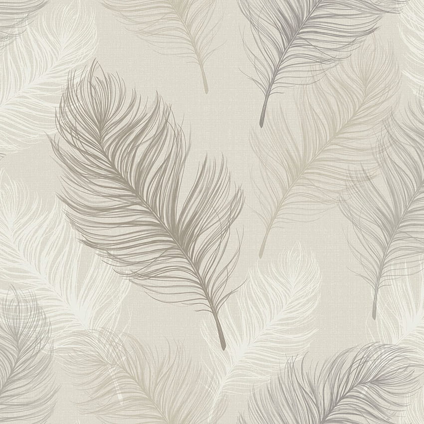 WHISPER FEATHER - ARTHOUSE - TAUPE & TEAL - FEATURE WALL HD phone wallpaper