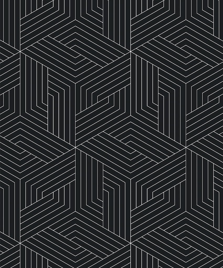 Illusions géométriques • Simple et moderne • Milton & King, noir et blanc géométrique Fond d'écran de téléphone HD