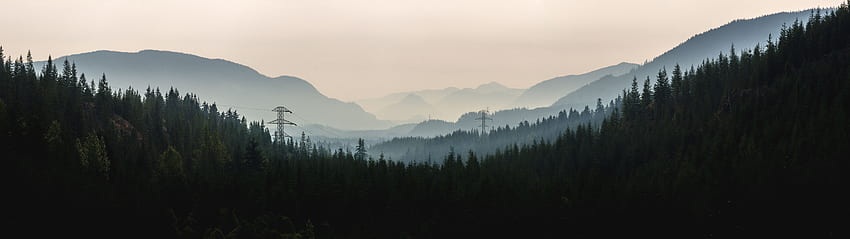 Smoke Filled Snoqualmie Valley : Multiwall, 7680x2160 HD wallpaper