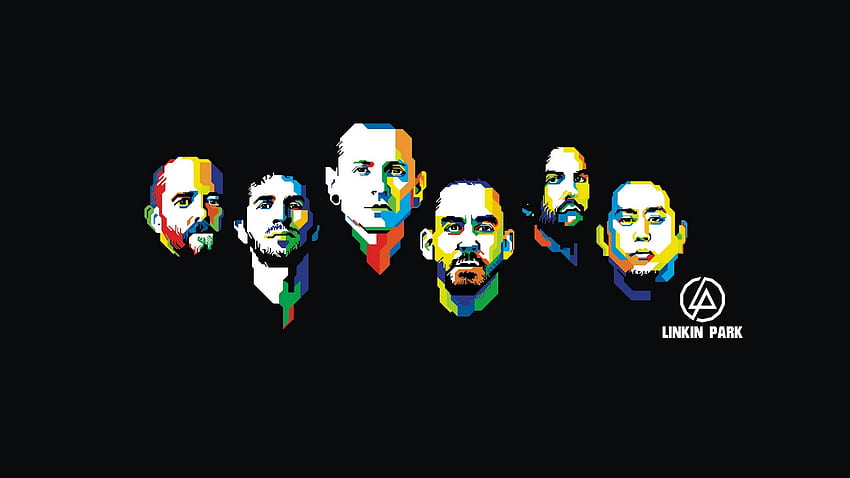 Linkin park, американски, рок група, минимал, дигитално изкуство HD тапет