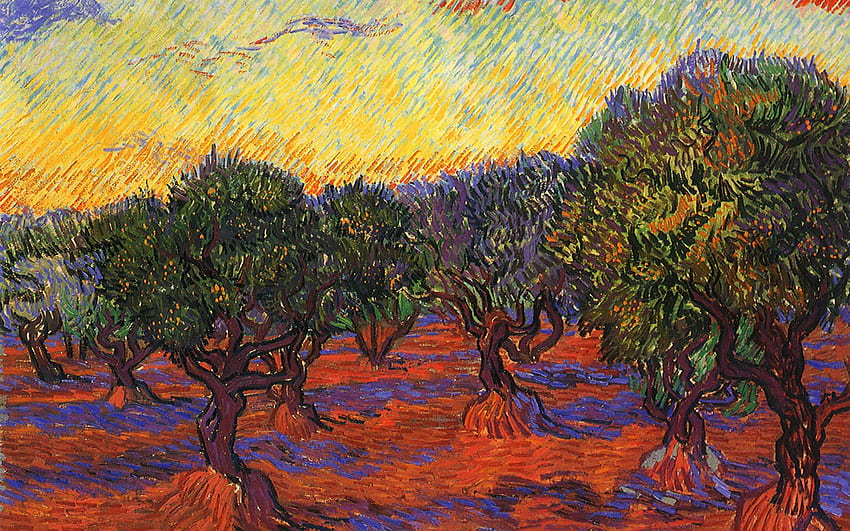 Vincent Van Gogh 올리브 나무 - 1920 x 1200 - 유명 HD 월페이퍼