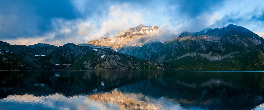 21:9 Ultrawide () - Reflecting Mountain. Landscape graphy, high resolution , Lake, 3440X1440 Mountain HD wallpaper