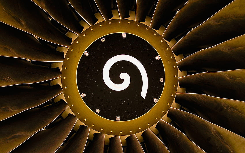 Boeing engine, jet, closeup, aircraft, engine, blades, fan HD wallpaper