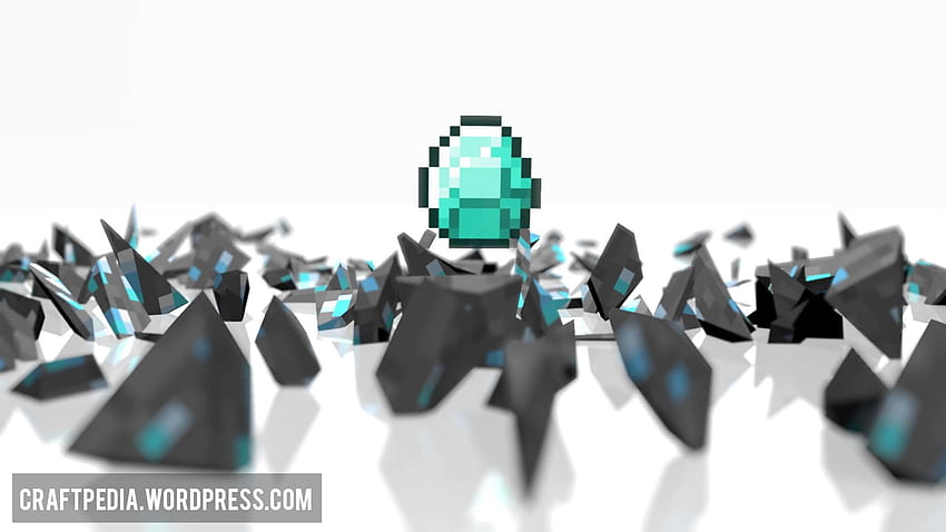 Le wagonnet de diamants, Minerai Minecraft Fond d'écran HD