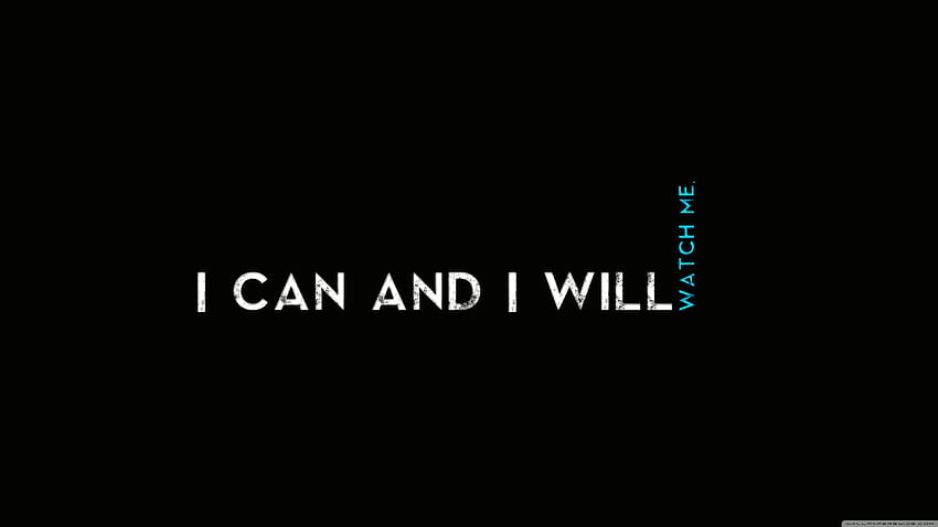 Quotes I Can And I WiLl ❤ สำหรับ Ultra, Black Motivational Landscape วอลล์เปเปอร์ HD