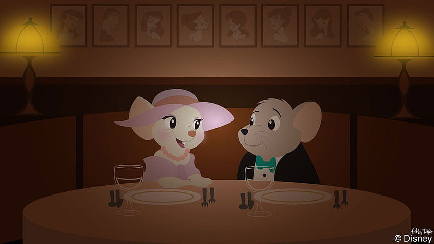Disney Doodle: Bernard & Miss Bianca Get Cozy at The Hollywood Brown Derby. Disney Parks Blog, The Rescuers HD wallpaper