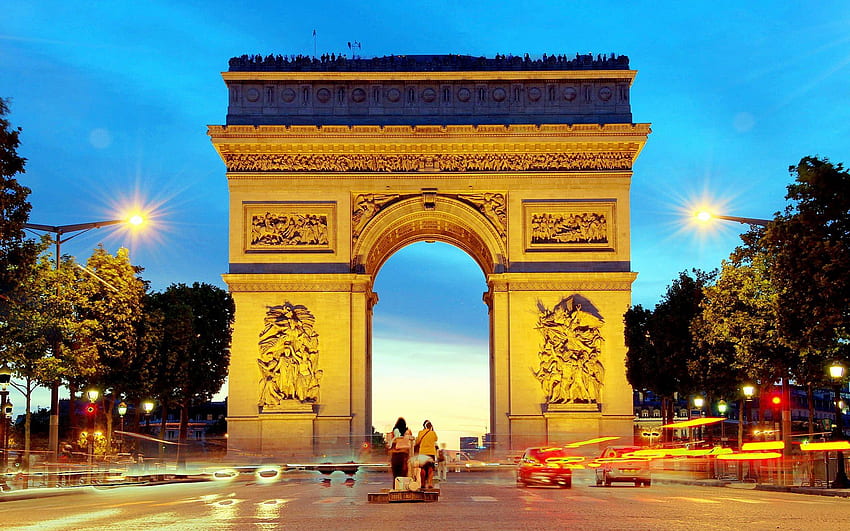 Триумфалната арка Европа – Пътуване HD тапет