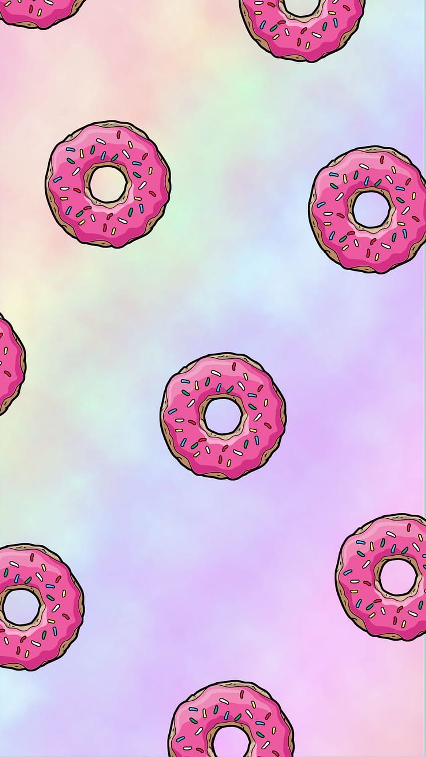Premium Vector  Cartoon cute donuts seamless pattern glazed donut with  sprinkles delicious doughnuts sweet pastry dessert bakery vector  background tasty sugary food assortment for wallpaper or fabric