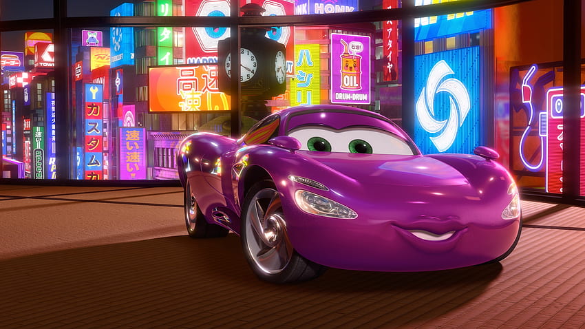 Holley Shiftwell w Auta 2 Film w formacie jpg dla Disney Pixar Auta 2 Tapeta HD