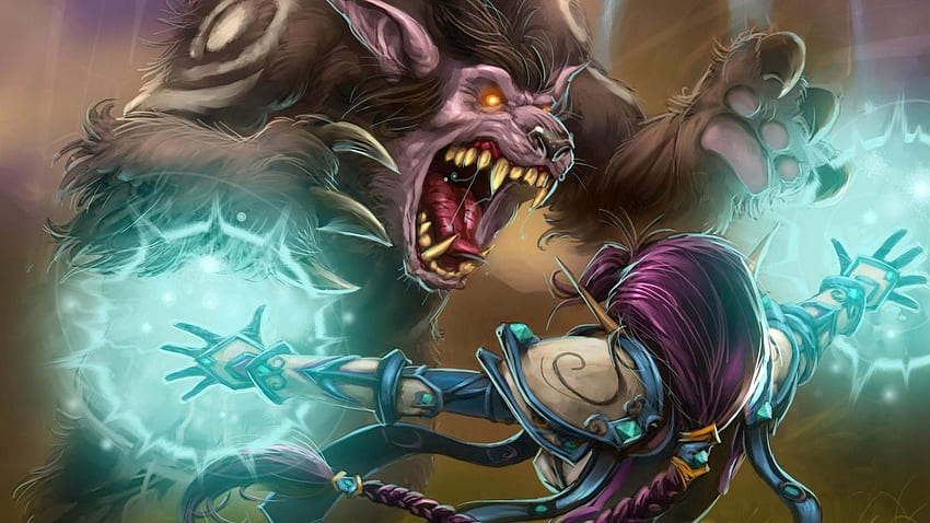 Feral Druid 86 - World Of Warcraft Druid Bear - & Tło Tapeta HD
