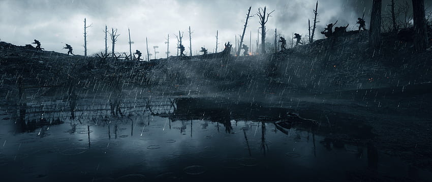 General Battlefield 1 EA DICE Jogos de guerra de soldados da Primeira Guerra Mundial. Tela dupla, campo de batalha, plano de fundo, 5120 X 2160 papel de parede HD