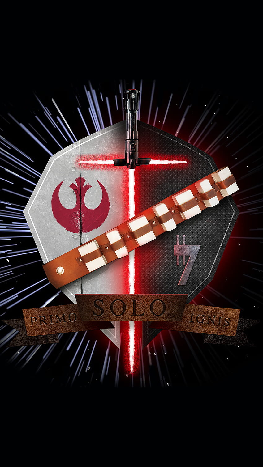 Семеен герб на Star Wars Han Solo Primo Solo Ignis iPhone 6+ ... HD тапет за телефон