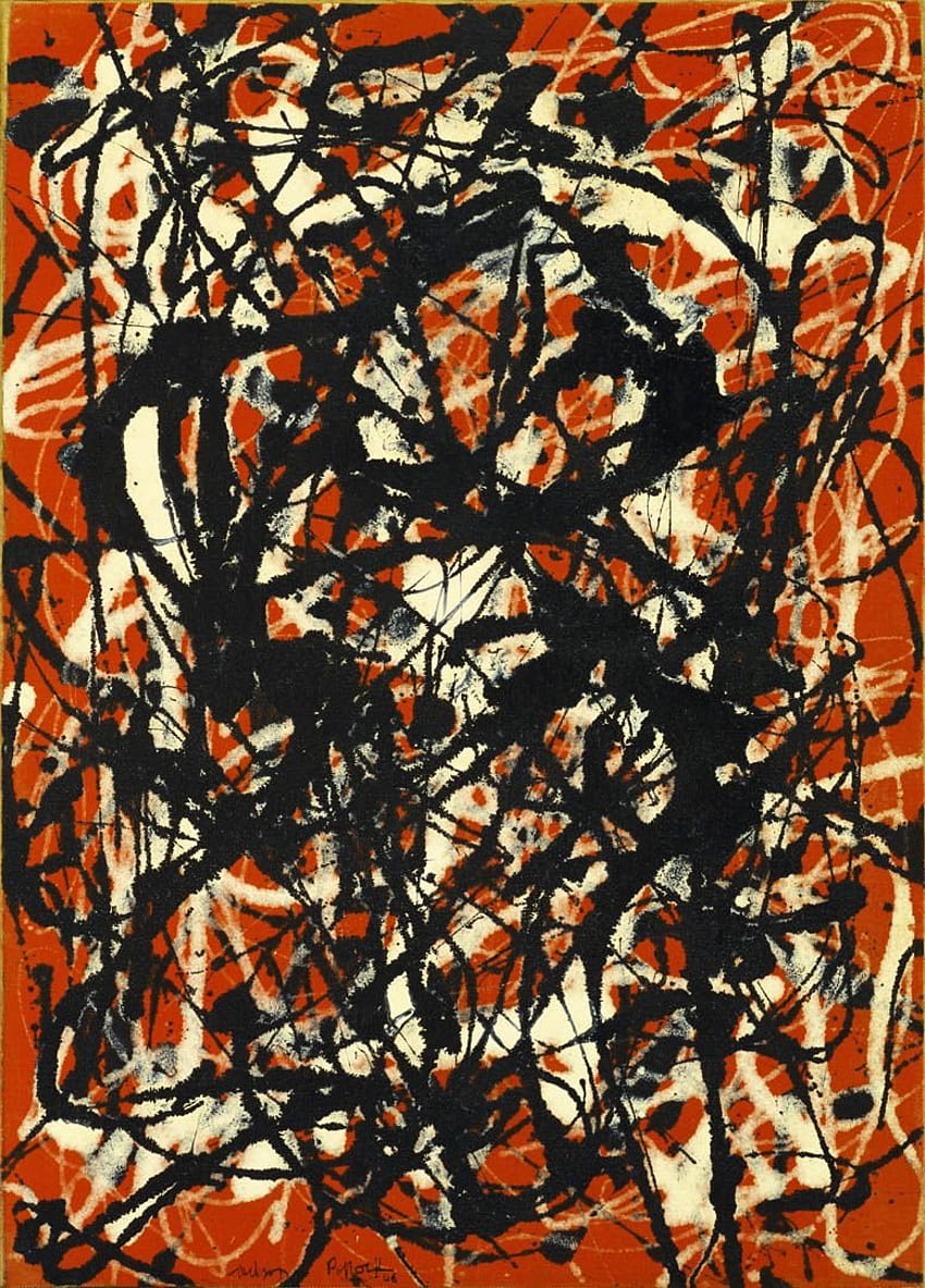 Forma: un arte expresionista abstracto de jackson pollock, pintura de Jackson Pollock fondo de pantalla del teléfono