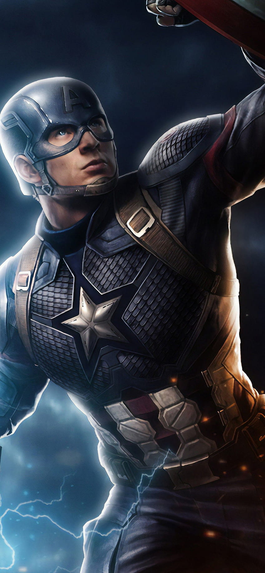 Avengers: Endgame Captain America Mjolnir Hammer Lightning HD ...
