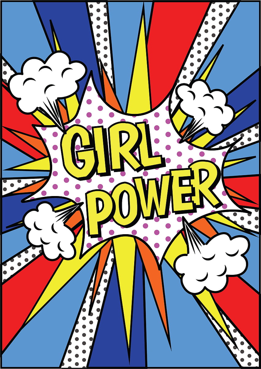Plakat Girl Power - Pop Art. Rysunek pop-art, plakaty pop-art, pop-art, dziewczęcy pop-art Tapeta na telefon HD