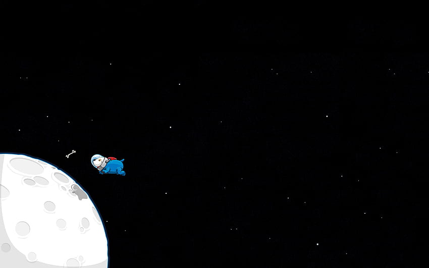 David Lanham • Weltraumhündchen, Weltraummops HD-Hintergrundbild