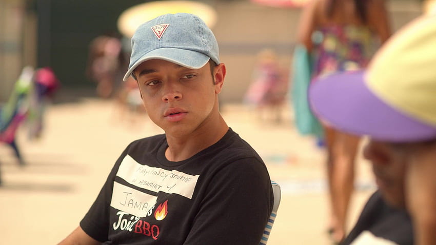 Guess Blue Denim Cap Worn by Jason Genao as Ruby in On My Block HD wallpaper