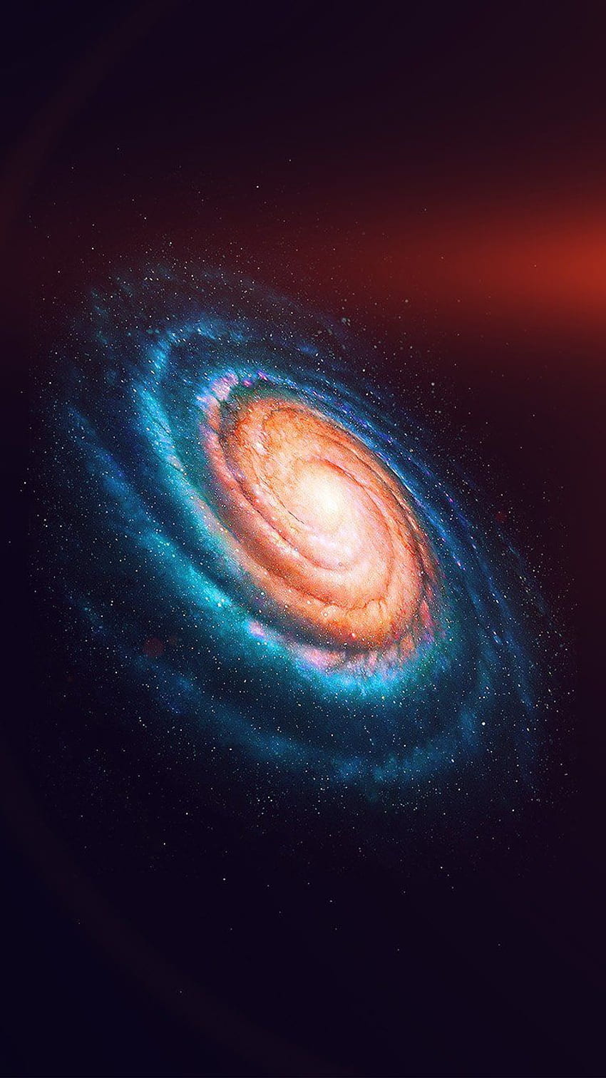 iPhonePapers - space galaxy dark rainbow night star flare HD phone wallpaper