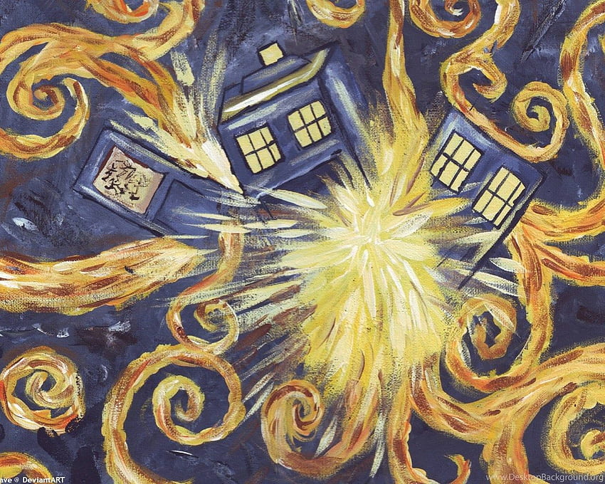 Doctor Who Tardis Exploding Background HD wallpaper